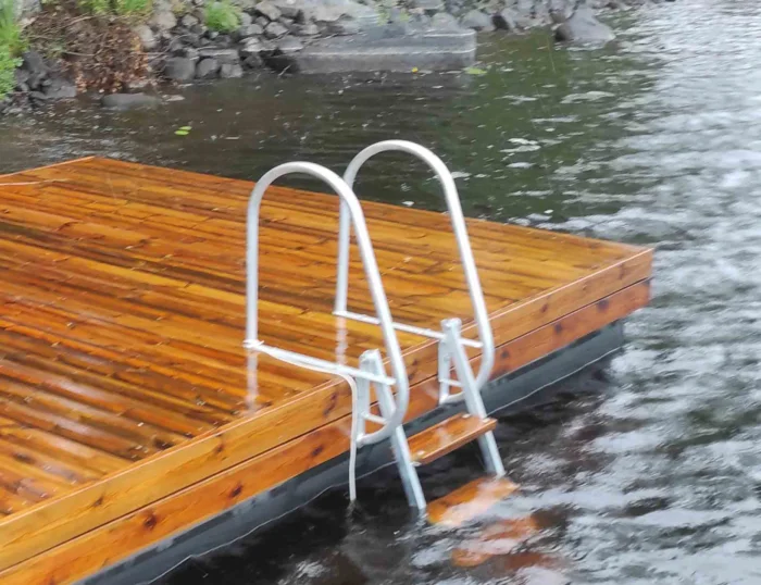 Taittuvat uimaportaat, 6 askelmaa, kuumasinkityt - Image 4