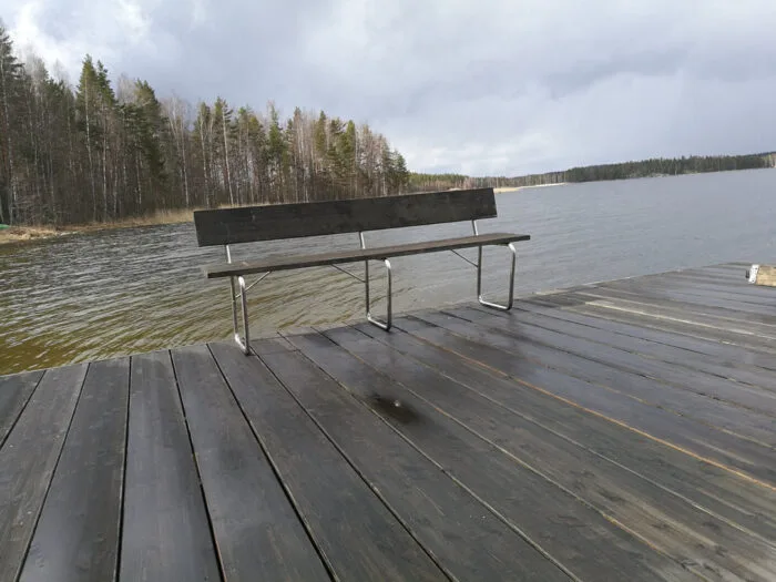Laituripenkki 150 cm RST jaloilla - Image 2