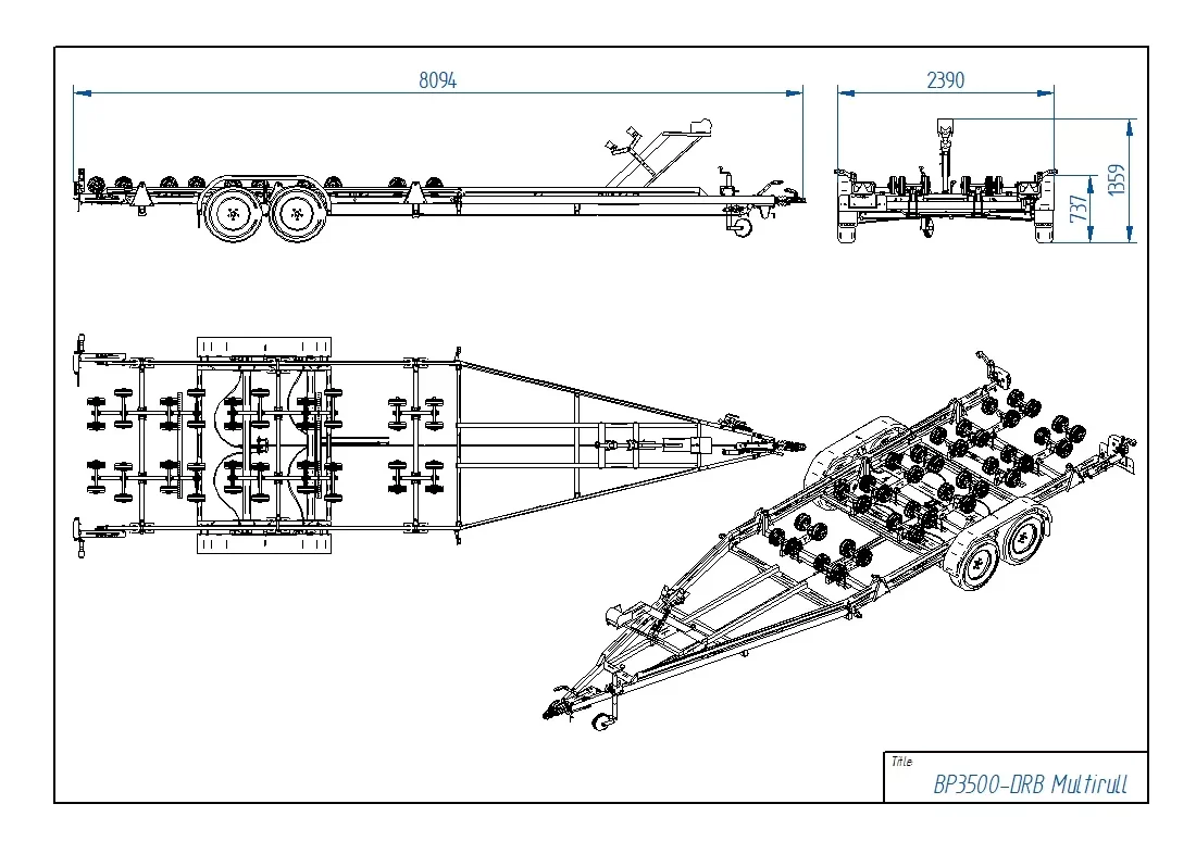 Jarrullinen venetraileri BP3500-DRB multirulla - Image 4